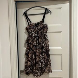 H&M HM animal print mini midi dress. Like new. Size 36 US 6